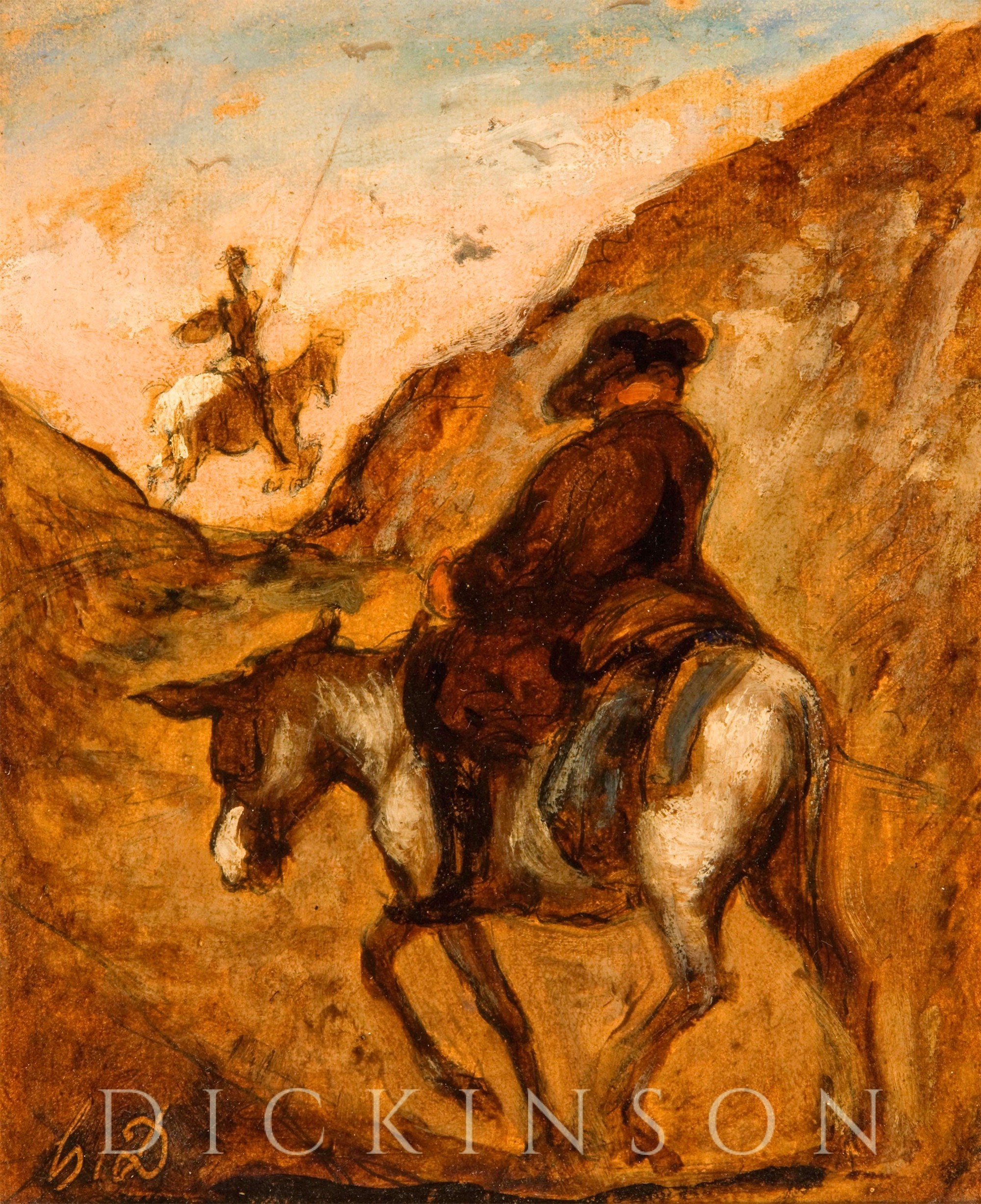 Sancho and Don Quixote, 1864-65 - Dickinson